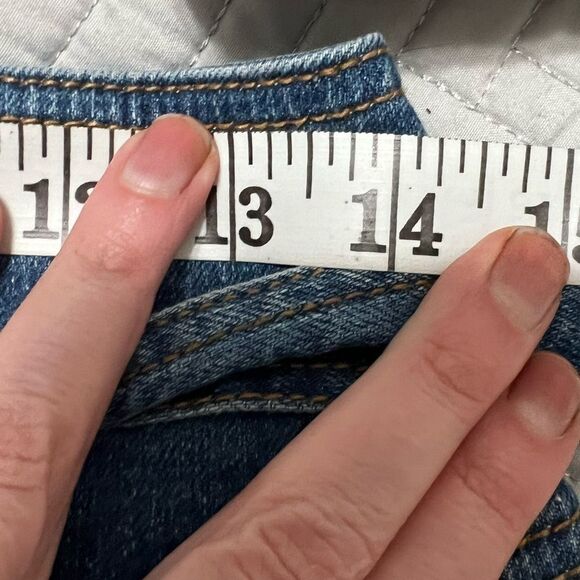 Naf Naf  denim, Skirt, Stone blue I’ll size 36 us size 6 pockets pearl button - Picture 12 of 14